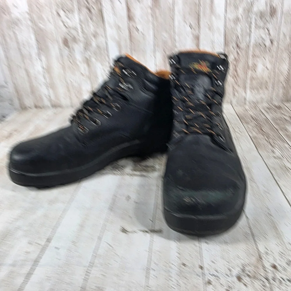 Thorogood Men's Black Leather Waterproof Work Boots Size‎ 9.5 Wide